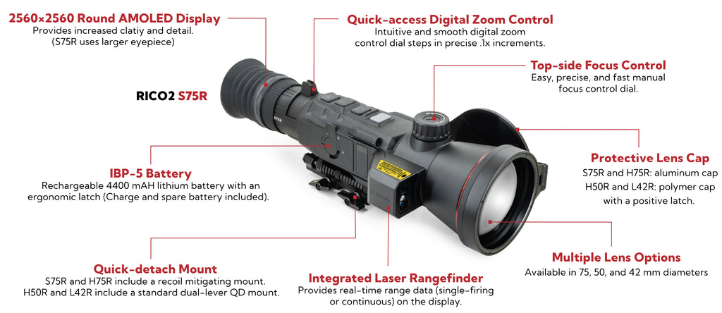 Nocpix RICO 2 Thermal Weapon Sight 1280x1024 75 mm LRF